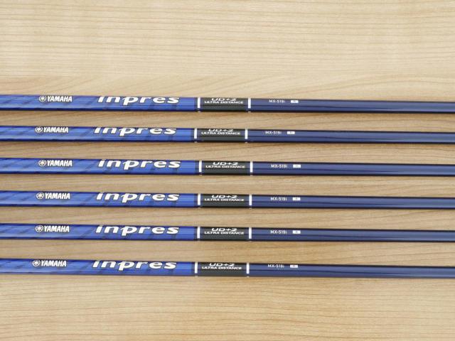 Iron set : Yamaha : ชุดเหล็ก Yamaha Inpres UD+2 (ออกปี 2019 ตีไกลที่สุด ไกลกว่าเหล็กทั่วไป 2 เบอร์ หน้าเด้ง COR 0.822) มีเหล็ก 7-Pw,Aw,As (6 ชิ้น) ก้านกราไฟต์ Flex R