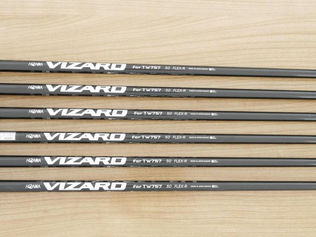 Iron set : Honma : ชุดเหล็ก Honma Tour World TW757P (ออกปี 2022) มีเหล็ก 5-Pw (6 ชิ้น) ก้านกราไฟต์ Honma Vizard 50 Flex R