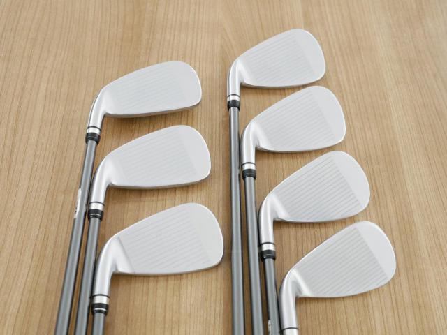 Iron set : PRGR : ชุดเหล็กกระเทย PRGR Super Egg Iron (รุ่นปี 2023 ตัวท๊อปสุด หน้าเด้งเกินกฏ ใช้แข่งไม่ได้ ตีไกลมากๆ) มีเหล็ก 7-Pw,Aw,As,Sw (7 ชิ้น) ก้านกราไฟต์ Flex R (M-37)