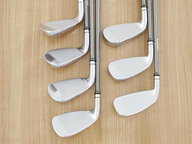 Iron set : PRGR : ชุดเหล็กกระเทย PRGR Super Egg Iron (รุ่นปี 2023 ตัวท๊อปสุด หน้าเด้งเกินกฏ ใช้แข่งไม่ได้ ตีไกลมากๆ) มีเหล็ก 7-Pw,Aw,As,Sw (7 ชิ้น) ก้านกราไฟต์ Flex R (M-37)