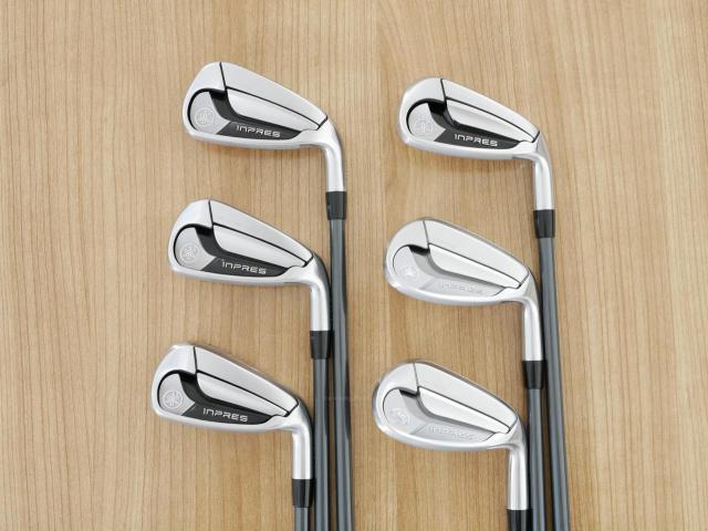 Iron set : Yamaha : ชุดเหล็ก Yamaha Inpres DriveStar Type D (รุ่นล่าสุด ออกปี 2024 ตีไกลที่สุด ไกลกว่าเหล็กทั่วไป 2 เบอร์ หน้าเด้งมากๆ) มีเหล็ก 7-Pw,Aw,As (6 ชิ้น) ก้านกราไฟต์ Fujikura Speeder NX M-425i Flex SR