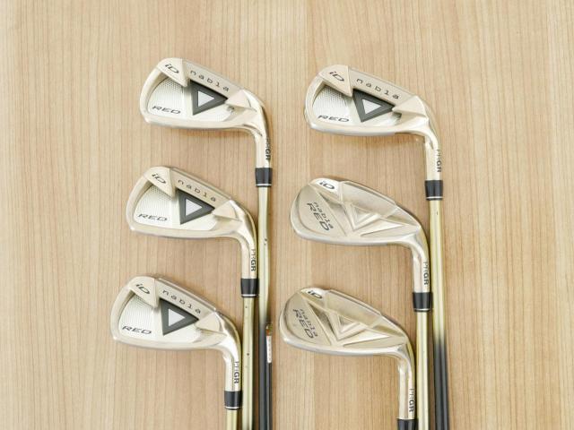 Iron set : PRGR : ชุดเหล็ก PRGR ID Nabla Red Titan (รุ่นท๊อปสุด หน้าเด้ง ไกลมาก) มีเหล็ก 6-Pw,Aw (6 ชิ้น) ก้านกราไฟต์ M-40 Flex SR