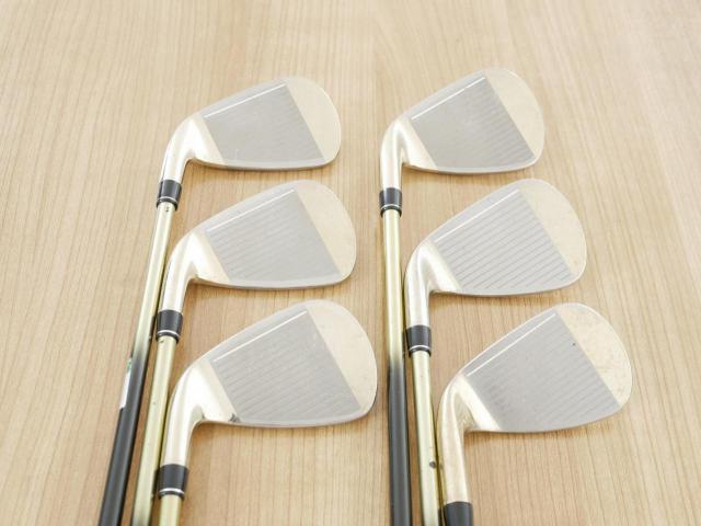 Iron set : PRGR : ชุดเหล็ก PRGR ID Nabla Red Titan (รุ่นท๊อปสุด หน้าเด้ง ไกลมาก) มีเหล็ก 6-Pw,Aw (6 ชิ้น) ก้านกราไฟต์ M-40 Flex SR