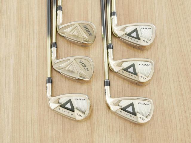 Iron set : PRGR : ชุดเหล็ก PRGR ID Nabla Red Titan (รุ่นท๊อปสุด หน้าเด้ง ไกลมาก) มีเหล็ก 6-Pw,Aw (6 ชิ้น) ก้านกราไฟต์ M-40 Flex SR