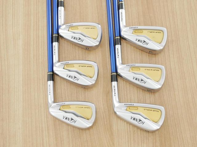 Iron set : Honma : **ก้าน 3 ดาว** ชุดเหล็ก Honma Tour World TW727P (Forged) มีเหล็ก 5-10 (6 ชิ้น) ก้านกราไฟต์ ARMRQ 8 (54) Flex R (3 ดาว)