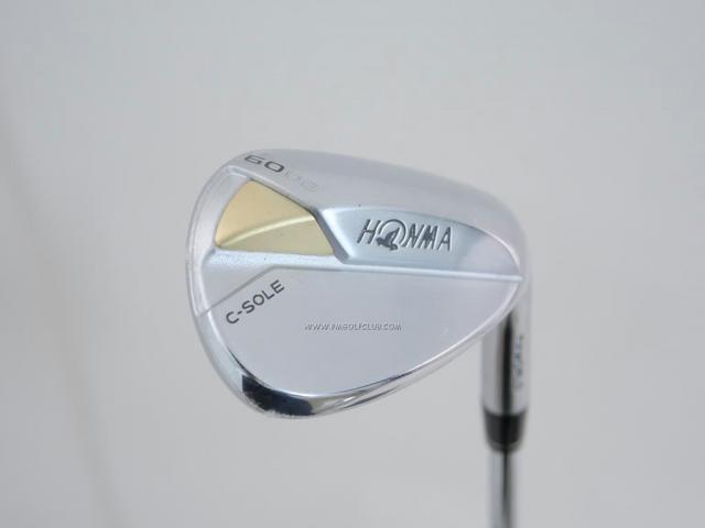 Wedge : Honma : **ของใหม่ ยังไม่แกะพลาสติก** Wedge Honma Tour World TW-W C-Sole (รุ่นล่าสุด ออกปี 2021) Loft 60 ก้านเหล็ก Dynamic Gold S200