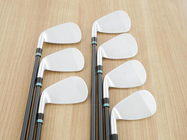 Iron set : PRGR : ชุดเหล็กกระเทย PRGR NEW Egg Forged (รุ่นปี 2020 ตีง่ายและไกลมากๆ เด้งสุดๆ COR 0.82) มีเหล็ก 6-Pw,Aw,As (7 ชิ้น) ก้านกราไฟต์ UST Mamiya ATTAS FF 85 Flex S