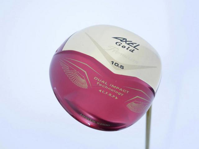 Driver : Tsuruya : ไดรเวอร์ Tsuruya AXEL Gold Premium IV (รุ่นปี 2021 ตัวท๊อป หน้าเด้งสุดๆ COR 0.87 ของใหม่ 4 หมื่น) Loft 10.5 Flex R