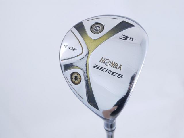 Fairway Wood : Honma : **มีบุบ ก้าน 4 ดาว** หัวไม้ 3 Honma Beres S-02 Loft 15 ก้าน ARMRQ 6 (49) Flex SR (4 ดาว)