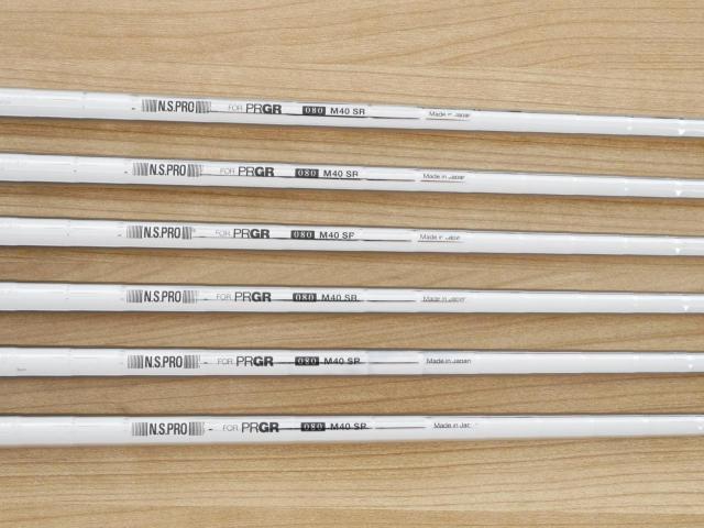 Iron set : PRGR : ชุดเหล็ก PRGR RS Red (รุ่นปี 2020 หน้าเด้ง ตีไกลมาก) มีเหล็ก 6-Pw,Aw (6 ชิ้น) ก้านเหล็ก NS Pro 80 Flex SR (M-40)