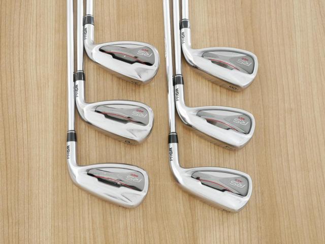 Iron set : PRGR : ชุดเหล็ก PRGR RS Red (รุ่นปี 2020 หน้าเด้ง ตีไกลมาก) มีเหล็ก 6-Pw,Aw (6 ชิ้น) ก้านเหล็ก NS Pro 80 Flex SR (M-40)