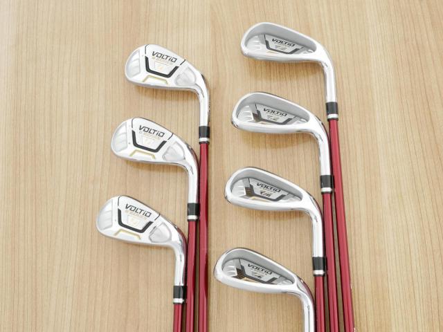 Iron set : Katana : ชุดเหล็ก Katana Voltio IV G Series I Silver (ปี 2017) มีเหล็ก 6-Pw,Aw,Sw (7 ชิ้น เหล็กยาวเป็นกระเทย) ก้านกราไฟต์ Fujikura Speeder 360 Flex R