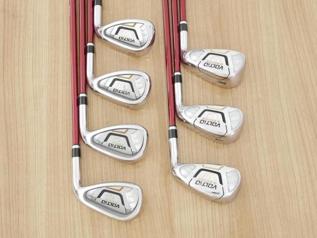 Iron set : Katana : ชุดเหล็ก Katana Voltio IV G Series I Silver (ปี 2017) มีเหล็ก 6-Pw,Aw,Sw (7 ชิ้น เหล็กยาวเป็นกระเทย) ก้านกราไฟต์ Fujikura Speeder 360 Flex R