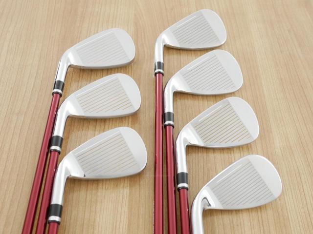 Iron set : Katana : ชุดเหล็ก Katana Voltio IV G Series I Silver (ปี 2017) มีเหล็ก 6-Pw,Aw,Sw (7 ชิ้น เหล็กยาวเป็นกระเทย) ก้านกราไฟต์ Fujikura Speeder 360 Flex R