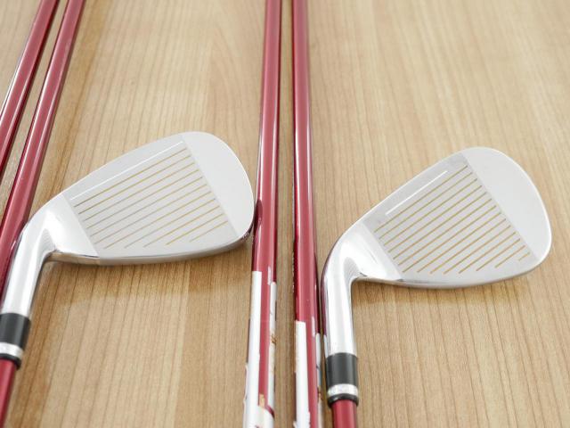 Iron set : Katana : ชุดเหล็ก Katana Voltio IV G Series I Silver (ปี 2017) มีเหล็ก 6-Pw,Aw,Sw (7 ชิ้น เหล็กยาวเป็นกระเทย) ก้านกราไฟต์ Fujikura Speeder 360 Flex R