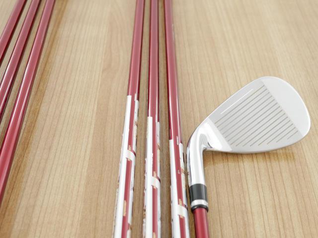 Iron set : Katana : ชุดเหล็ก Katana Voltio IV G Series I Silver (ปี 2017) มีเหล็ก 6-Pw,Aw,Sw (7 ชิ้น เหล็กยาวเป็นกระเทย) ก้านกราไฟต์ Fujikura Speeder 360 Flex R