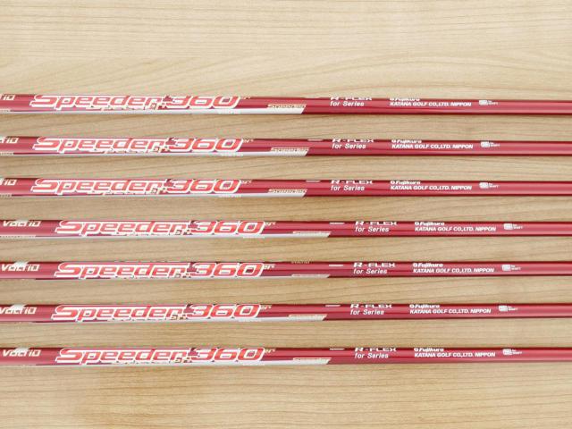 Iron set : Katana : ชุดเหล็ก Katana Voltio IV G Series I Silver (ปี 2017) มีเหล็ก 6-Pw,Aw,Sw (7 ชิ้น เหล็กยาวเป็นกระเทย) ก้านกราไฟต์ Fujikura Speeder 360 Flex R