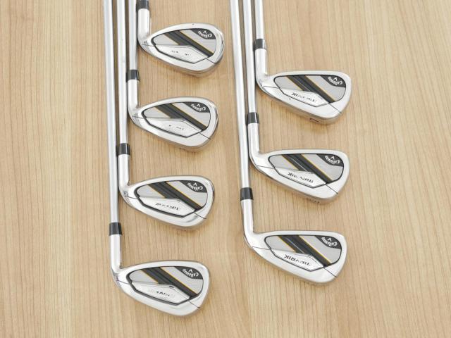 Iron set : Callaway : ชุดเหล็ก Callaway Mavrik (ปี 2020 ตีง่าย ไกลมากๆ) มีเหล็ก 5-Pw,Aw (7 ชิ้น) ก้านกราไฟต์ Mitsubishi Diamana 50 Flex S