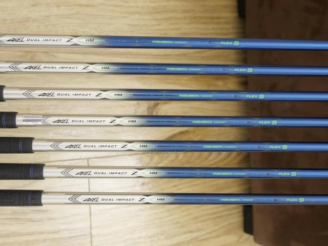 Iron set : Tsuruya : ชุดเหล็ก Tsuruya AXEL Dual Impact Z HM (หน้าเด้ง) มีเหล็ก 5-Pw,Aw (7 ชิ้น) ก้านกราไฟต์ Flex S