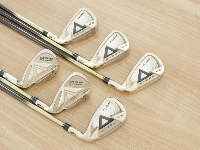 Iron set : PRGR : ชุดเหล็ก PRGR ID Nabla Red Titan (รุ่นท๊อปสุด หน้าเด้ง ไกลมาก) มีเหล็ก 6-Pw,Aw (6 ชิ้น) ก้านกราไฟต์ M-35 Flex R2