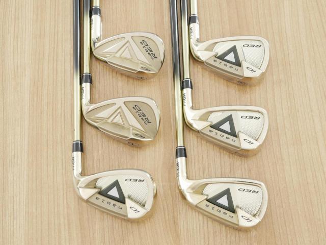 Iron set : PRGR : ชุดเหล็ก PRGR ID Nabla Red Titan (รุ่นท๊อปสุด หน้าเด้ง ไกลมาก) มีเหล็ก 6-Pw,Aw (6 ชิ้น) ก้านกราไฟต์ M-35 Flex R2