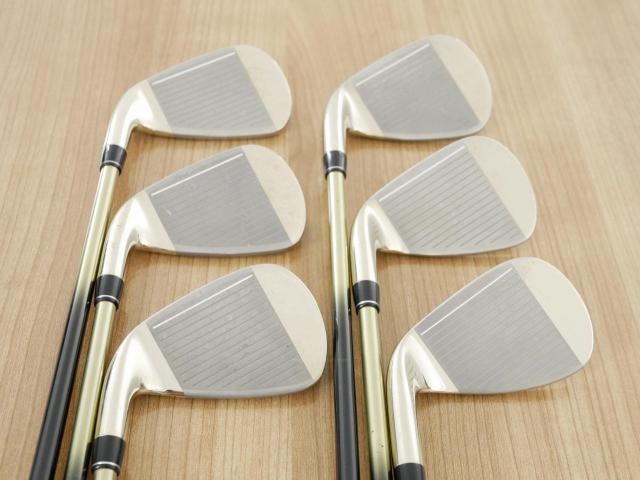Iron set : PRGR : ชุดเหล็ก PRGR ID Nabla Red Titan (รุ่นท๊อปสุด หน้าเด้ง ไกลมาก) มีเหล็ก 6-Pw,Aw (6 ชิ้น) ก้านกราไฟต์ M-35 Flex R2