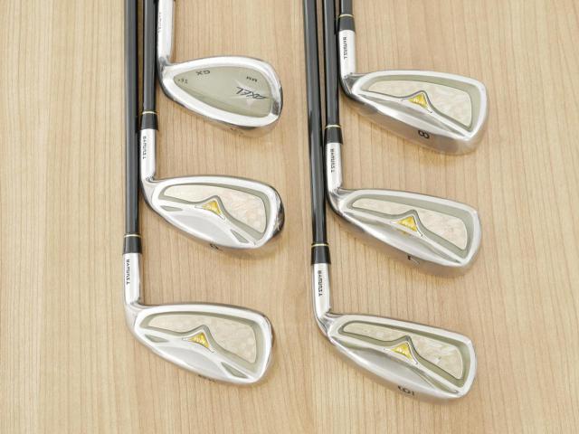 Iron set : Tsuruya : ชุดเหล็ก Tsuruya AXEL GX MM (หน้าเด้ง เบา อ่อน เหมาะกับซีเนียร์) มีเหล็ก 6-Pw,Sw (6 ชิ้น) ก้านกราไฟต์ Flex R