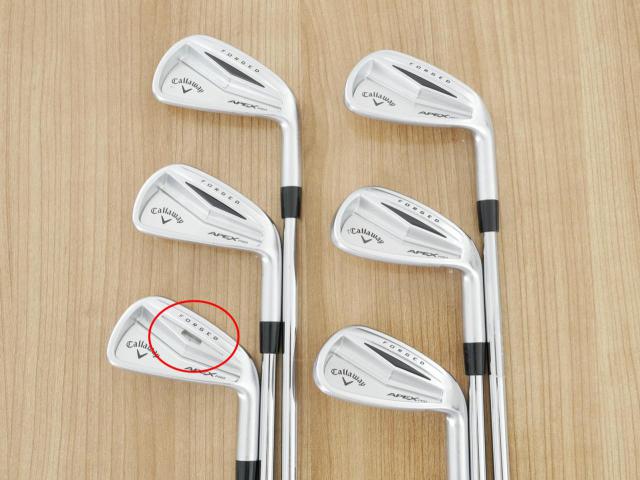 Iron set : Callaway : **มีตำหนิ** ชุดเหล็ก Callaway APEX Pro Forged มีเหล็ก 5-Pw (6 ชิ้น) ก้านเหล็ก NS Pro 950 Flex S