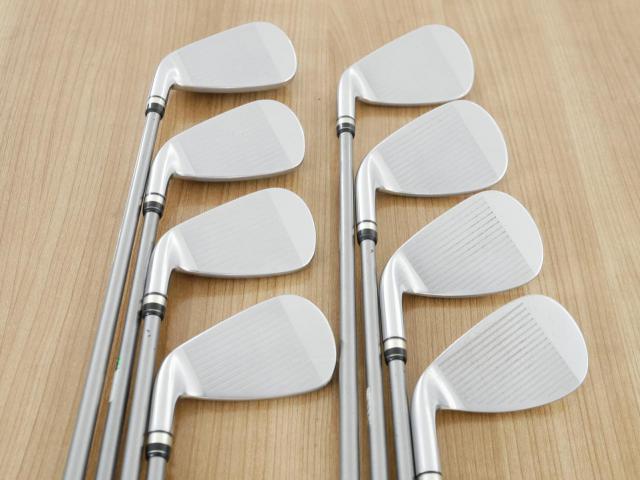 Iron set : PRGR : **มีตำหนิ** ชุดเหล็กกระเทย PRGR Egg PC (รุ่นปี 2019 ตีง่ายและไกลมากๆ โกงสุดๆ) มีเหล็ก 6-Pw,Aw,As,Sw (8 ชิ้น) ก้านกราไฟต์ M-40 Flex SR