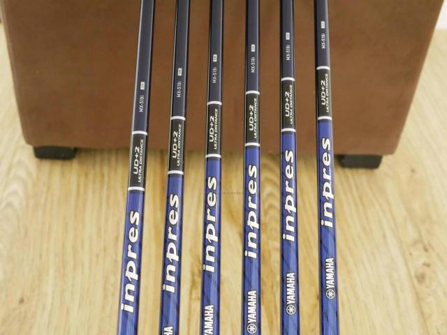 Iron set : Yamaha : ชุดเหล็ก Yamaha Inpres UD+2 (ออกปี 2019 ตีไกลที่สุด ไกลกว่าเหล็กทั่วไป 2 เบอร์ หน้าเด้ง COR 0.822) มีเหล็ก 6-Pw,Aw (6 ชิ้น) ก้านกราไฟต์ Flex SR