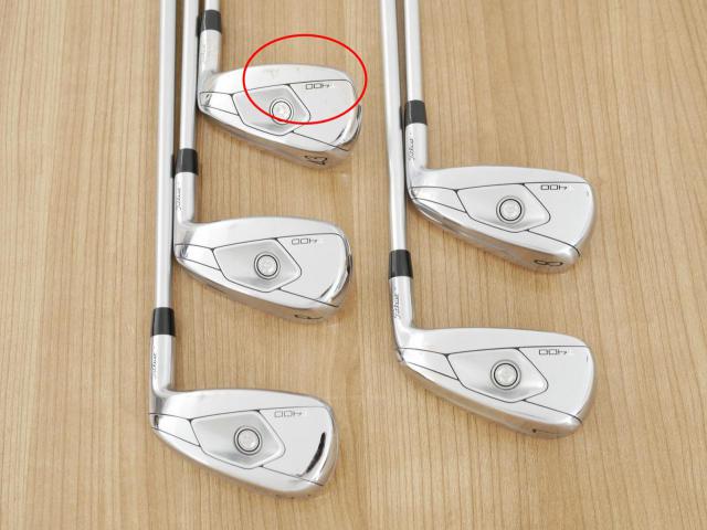 Iron set : Titleist : **มีตำหนิ** ชุดเหล็ก Titleist T400 (ออกปี 2023 ตีง่ายที่สุด ไกลที่สุด) มีเหล็ก 7-Pw,43 (5 ชิ้น) ก้านกราไฟต์ Titleist 3D401 i50 Flex R