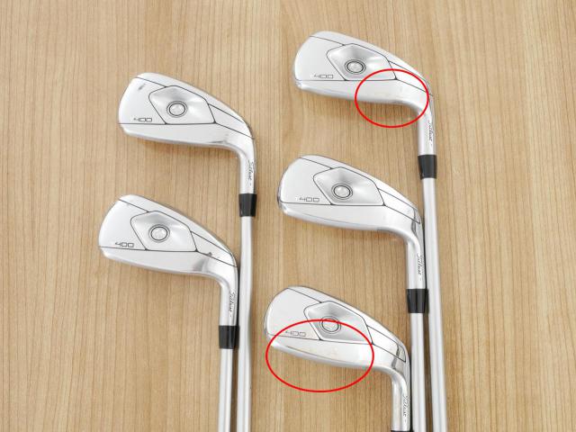 Iron set : Titleist : **มีตำหนิ** ชุดเหล็ก Titleist T400 (ออกปี 2023 ตีง่ายที่สุด ไกลที่สุด) มีเหล็ก 7-Pw,43 (5 ชิ้น) ก้านกราไฟต์ Titleist 3D401 i50 Flex R