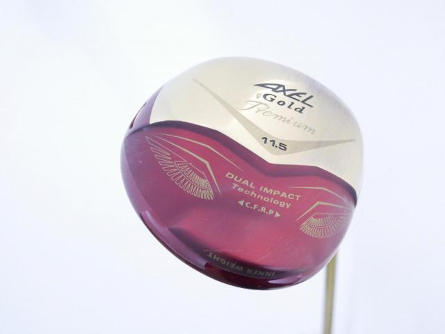 Driver : Tsuruya : ไดรเวอร์ Tsuruya AXEL Gold Premium IV (รุ่นปี 2021 ตัวท๊อป หน้าเด้งสุดๆ COR 0.87 ของใหม่ 4 หมื่น) Loft 11.5 Flex R